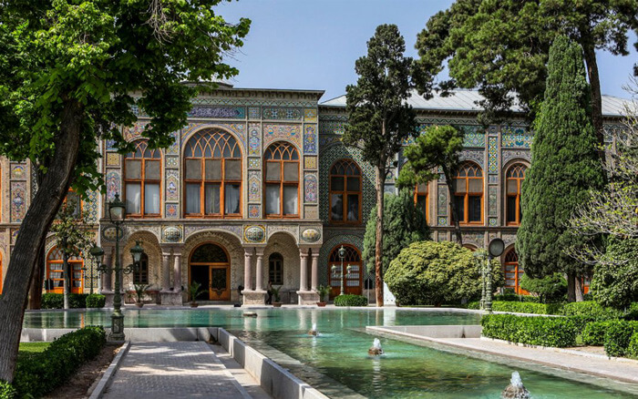 The entarance of Salam Hall of Golestan palce, Tehran, Iran