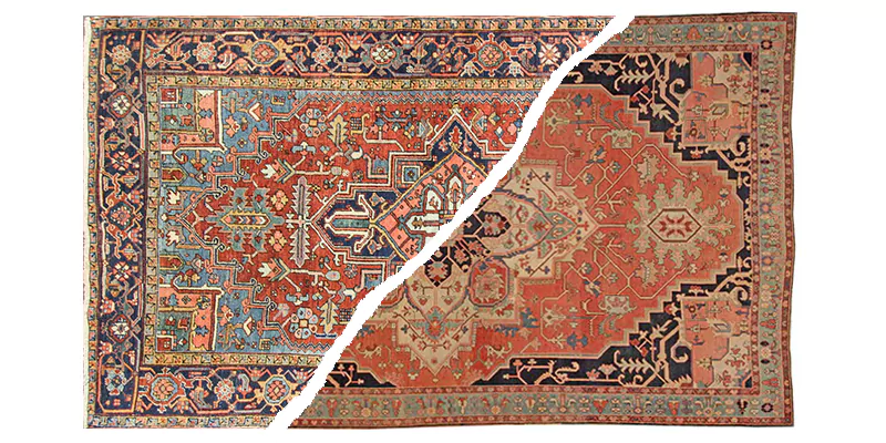 heriz rugs vs. serapi rugs