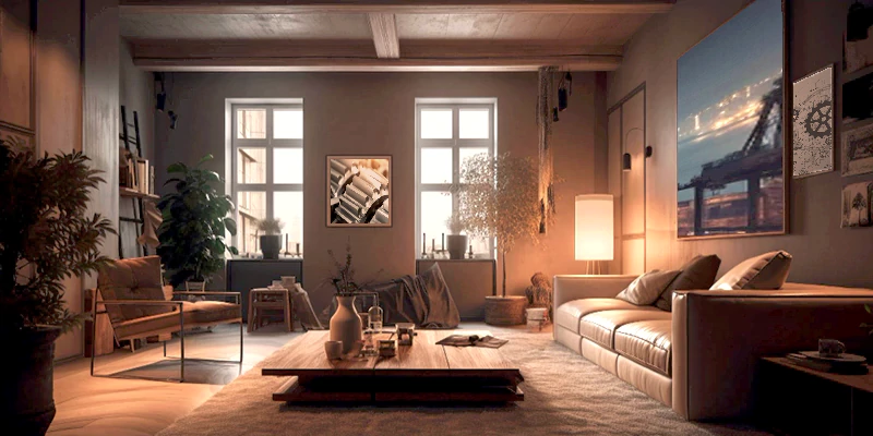 Industrial home interior