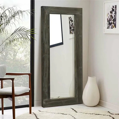 wooden large mirror