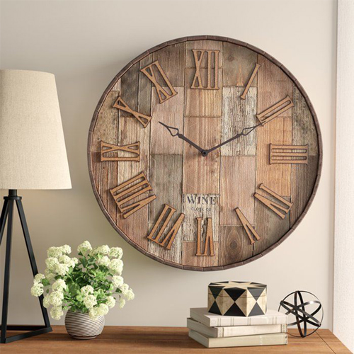 wooden wall clock