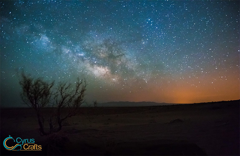 Lut desert at night