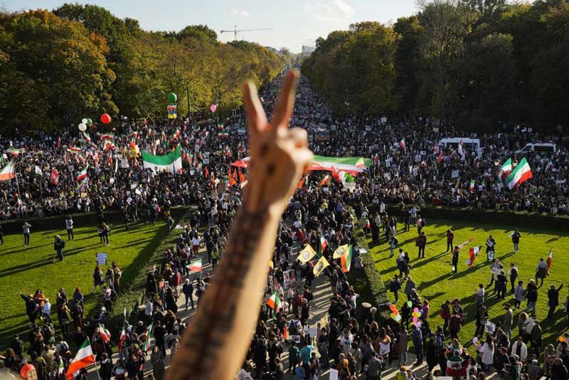 Protesters against Mahsa Amini's death in Berlin