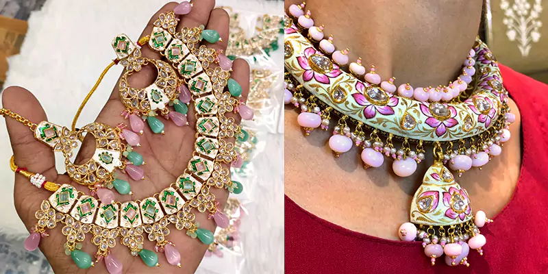 Indian bridal Meena jewelry