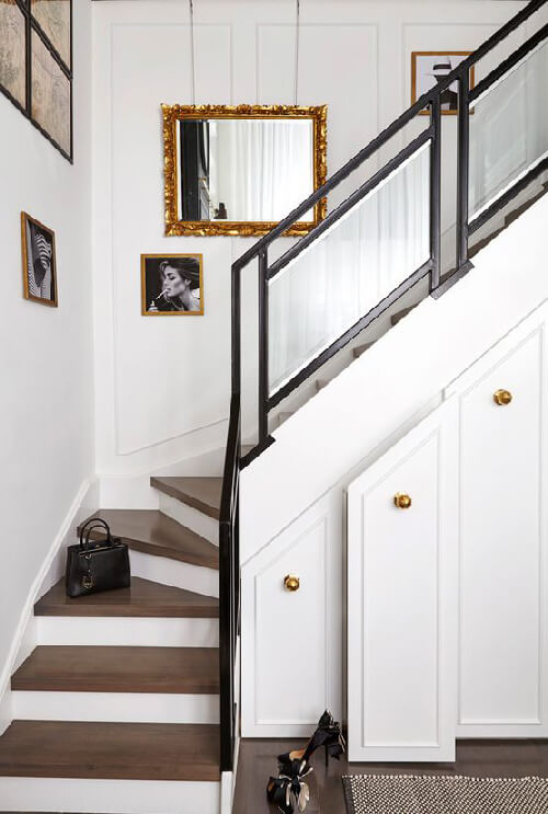 wood treads for modern staircase