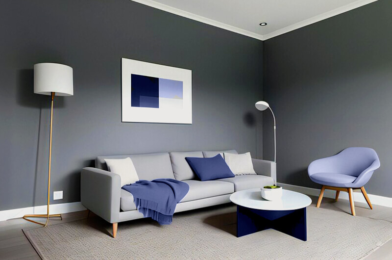 living room ideas blue and grey