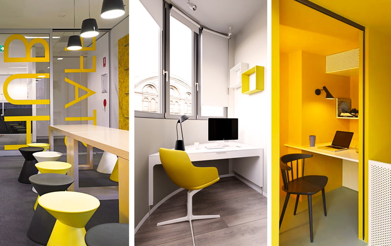yellow office decoration idea