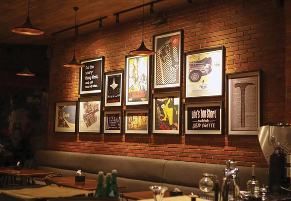 wall art for cafes and restaurants