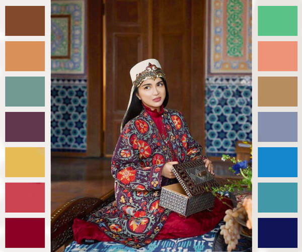 Persian color palette, color combination ideas