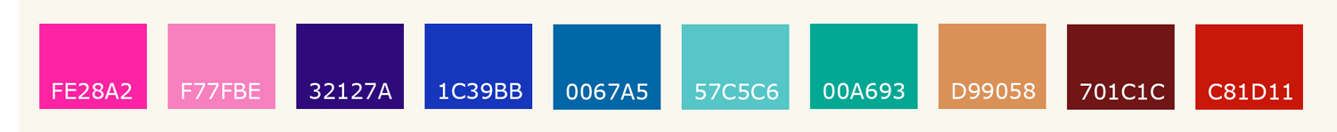 Persian colors codes