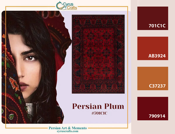 Persian plum color combination and plum color palette - 701c1c