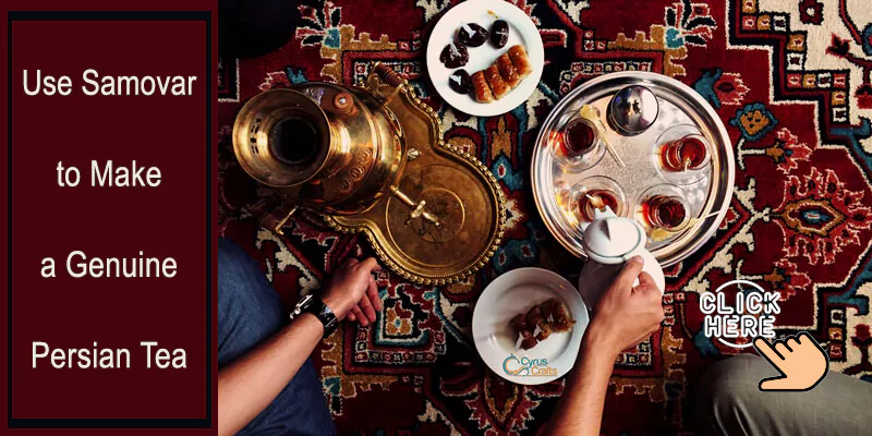 serving Persian tea