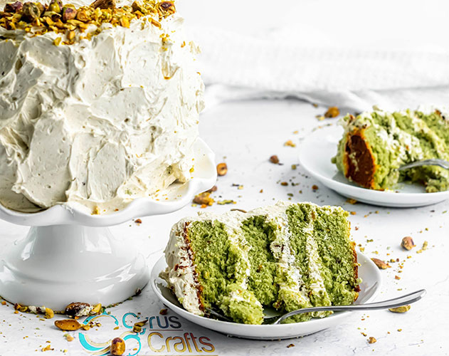 pistachio sponge cake