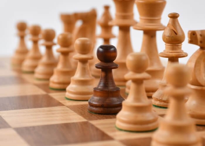 chess board layout and setup