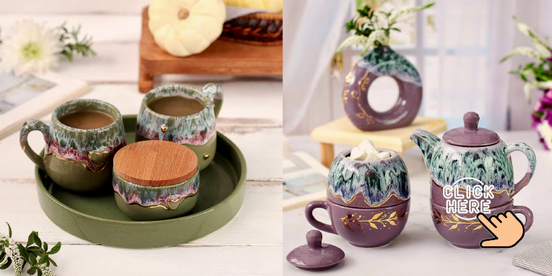 tea sets with food safe paints