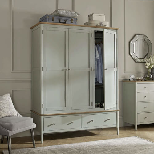 sage green bedroom closet