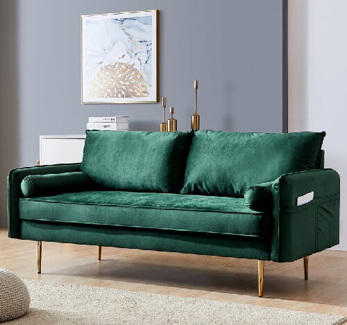 silk velvet sofa