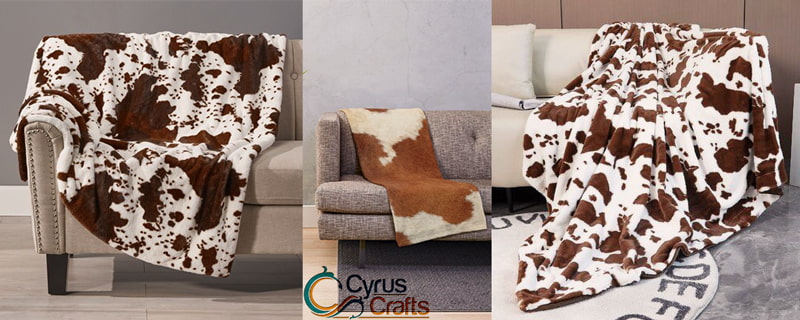 cowhide sofa throws