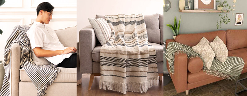 patterned sofa throws
