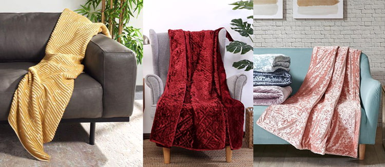 velvet sofa throws