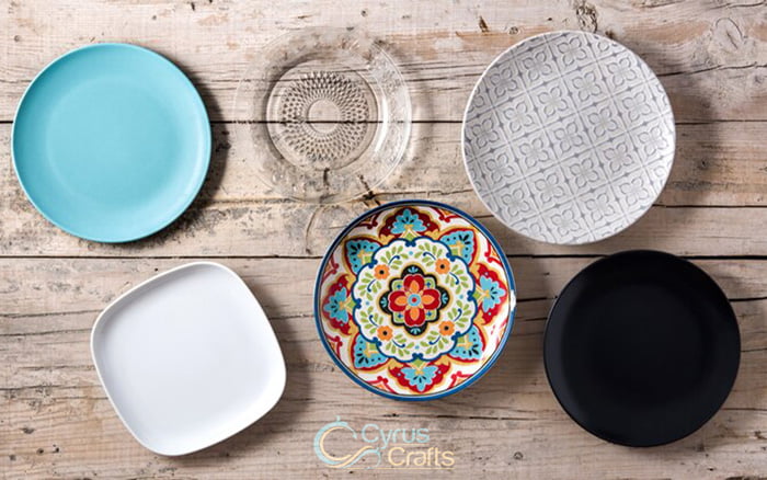 different materials of tableware