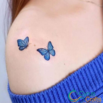 cute butterfly back tattoo