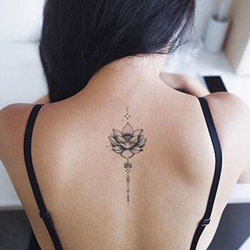 best flower back tattoo