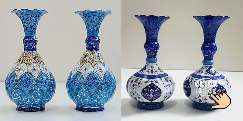 minakari flower vases