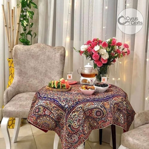 Handicraft tableware and Termeh tablecloth