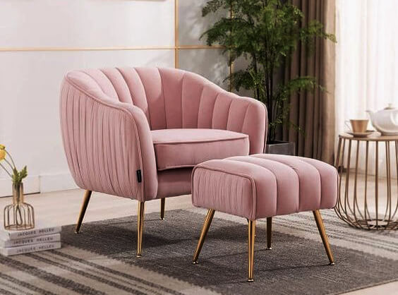 velvet armchair