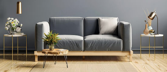 grey velvet sofa in toronto