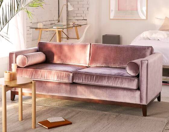 velvet couch