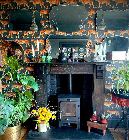vintage fireplace