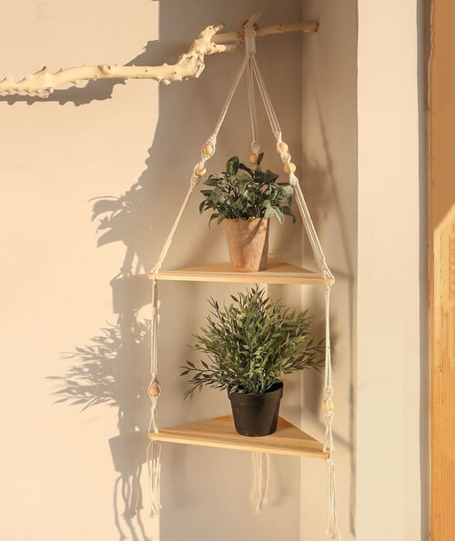 wall hanging planter for corner