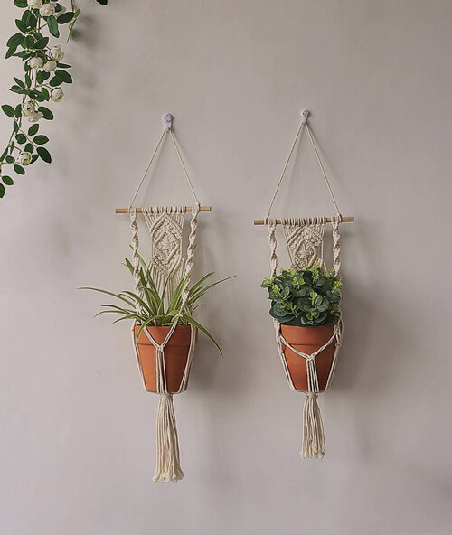 woven wall hanging planters
