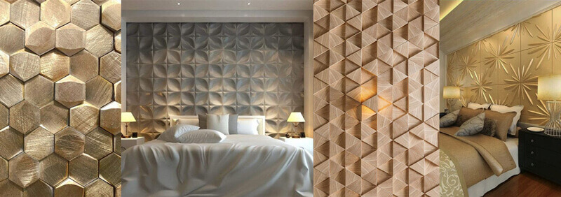 three dimensional tiles for bedroom