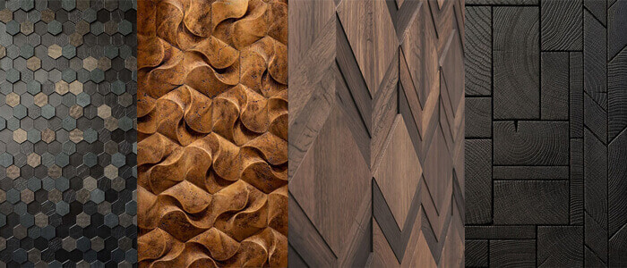 wooden tiles for bedroom wall