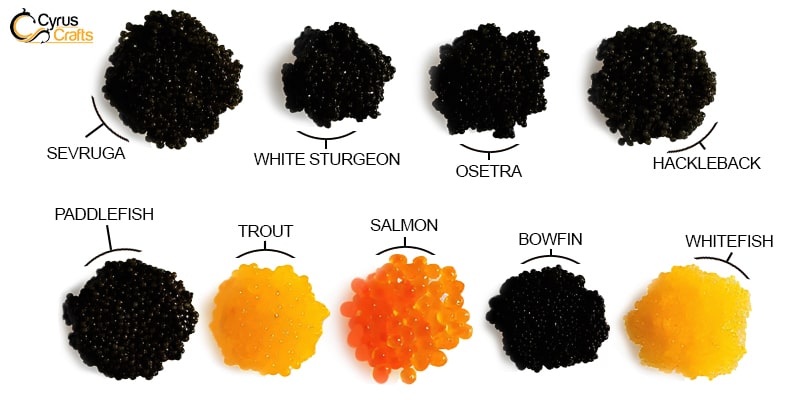 types of caviar