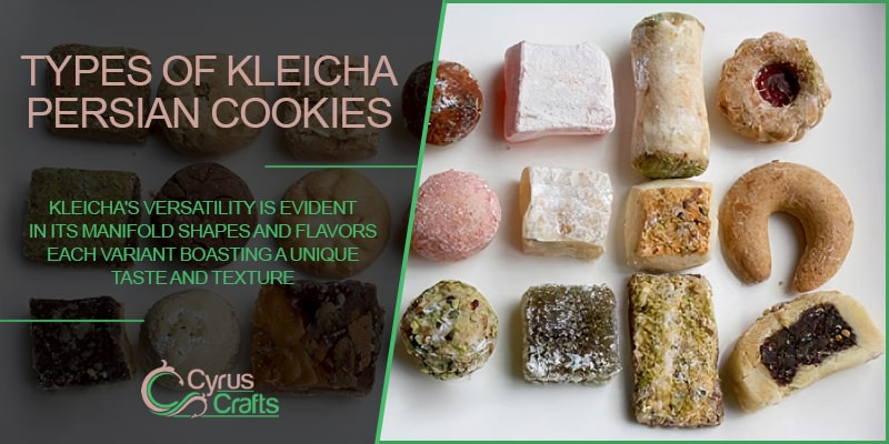 Types of Persian cookies / kleicha