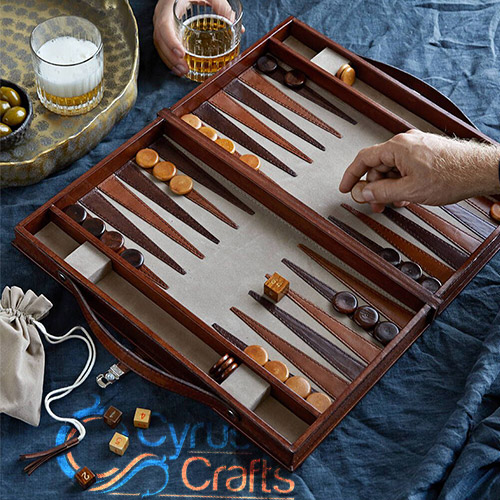 wooden chess backgammon set price