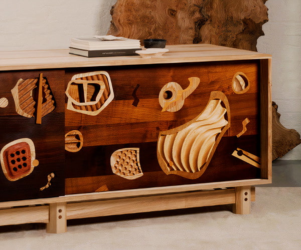 Marquetry furniture