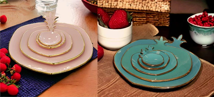 handmade platter sets in optional colors