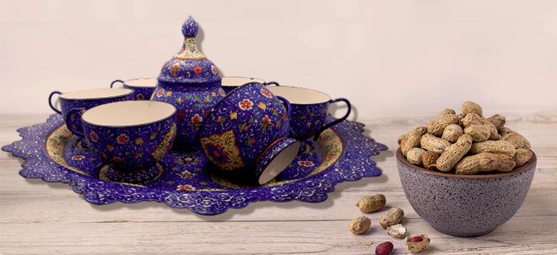 minakari set of tea cups