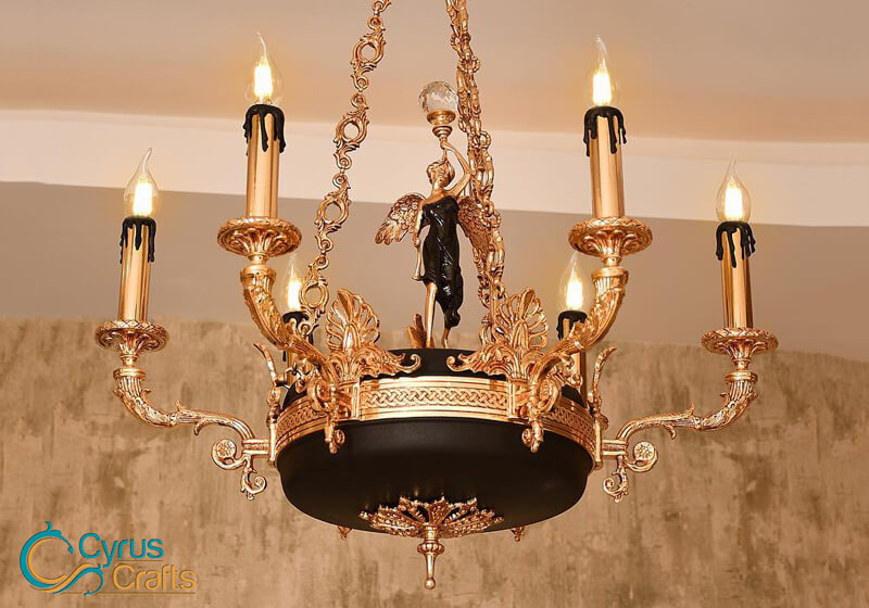 Golden and black Chandelier