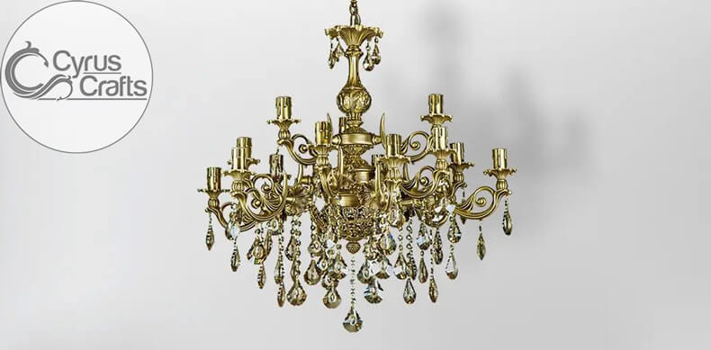 candle chandelier with pendalogue