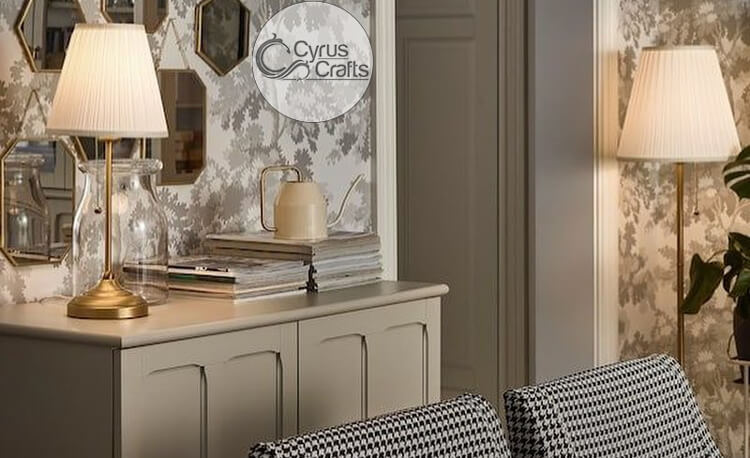 luxe white brass floor lamp and desk lamp