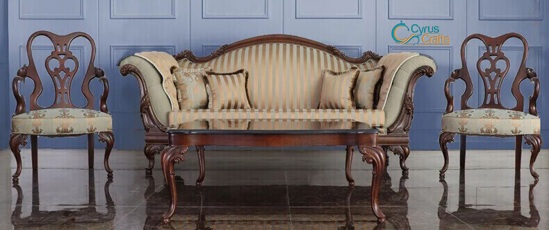 classic carved beechwood set of sofas