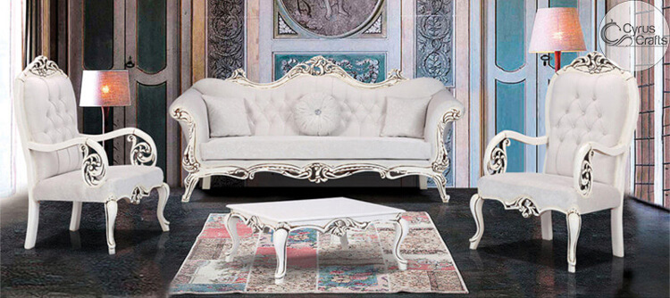 classic-four-piece-white-wooden-sofa-set-description