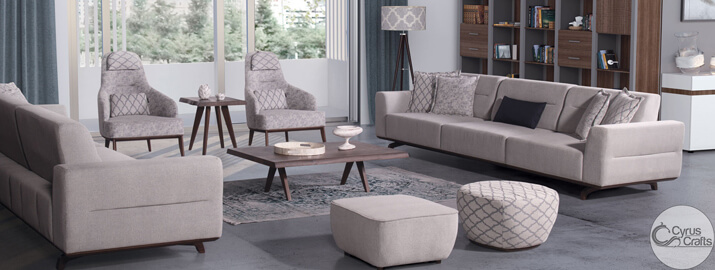 grey folding sofa set