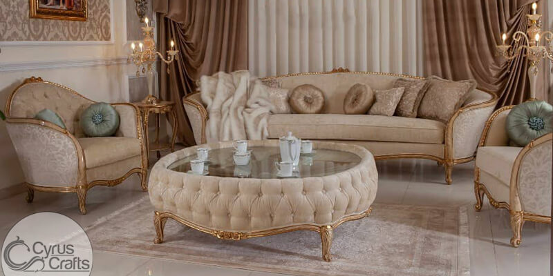 luxury ivory sofa set